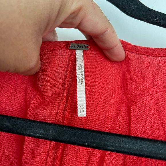 Free People orange stitched cover up tunic dress - Picture 3 of 7